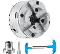 VEVOR KP2-3/4 Mandrin de tour 4 mors φ70mm Mandrin à mors en 45# Plage de serrage 30-47mm Mandrin femelle 1x8 TPI Tour précision d'alignement ≤0,3mm Mandrin de tour