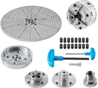 VEVOR KP965 Mandrin de tour 5 types de mors φ96mm Mandrin à mors en 45# Plage de serrage 32-70mm Mandrin femelle M33 x 3,5 TPI Tour à cames Mandrin de tour