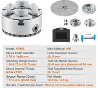 VEVOR KP965 Mandrin de tournage, 3,75 pouces de diamètre, options de mâchoires polyvalentes,3,75 pouces