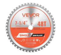 VEVOR Lame de scie circulaire Ø 185 mm lame de coupe pour scie circulaire, 48 dents alliage tranchantes, arbre 15,875 mm, finition soignée, avec évents de chauffage antibruit, pour couper acier et alu