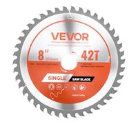 VEVOR Lame de scie circulaire Ø 203 mm, lame de coupe pour scie circulaire, 42 dents alliage, arbre 25,4 mm, finition soignée, avec évents de chauffage antibruit, pour couper contreplaqué, bois dur