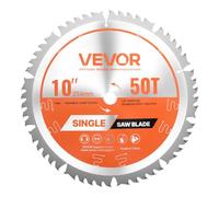 VEVOR Lame de scie circulaire Ø 254 mm, lame de coupe pour scie circulaire, 50 dents alliage, arbre 15,875 mm, finition soignée, avec évents de chauffage antibruit, pour couper contreplaqué, bois dur