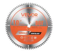 VEVOR Lame de scie circulaire Ø 254 mm, lame de coupe pour scie circulaire, 80 dents alliage, arbre 15,875 mm, finition soignée, avec évents de chauffage antibruit, pour couper aluminium, acier, métal