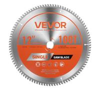 VEVOR Lame de scie circulaire, Ø 305 mm, lame de coupe pour scie circulaire, 100 dents alliage, arbre 25,4 mm, finition soignée, avec évents de chauffage antibruit, pour couper aluminium, acier, métal