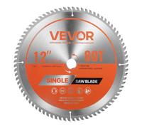 VEVOR Lame de scie circulaire Ø 305 mm, lame de coupe pour scie circulaire, 80 dents alliage, arbre 25,4 mm, finition soignée, avec évents de chauffage antibruit, pour couper contreplaqué et bois dur