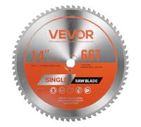 VEVOR Lame de scie circulaire, Ø 355 mm, lame de coupe pour scie circulaire, 66 dents alliage, arbre 25,4 mm, finition soignée, avec évents de chauffage antibruit, pour couper aluminium, acier, métal