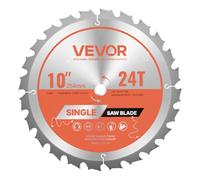 VEVOR Lame de scie circulaire Ø 254 mm, lame de coupe pour scie circulaire, 24 dents alliage, arbre 15,875 mm, finition soignée, avec évents de chauffage antibruit, pour couper contreplaqué, bois dur