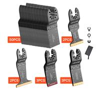 VEVOR Lame Scie Oscillante Outil Multifonction Lot de 60 avec 5 Types de Lames