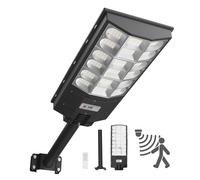 VEVOR Lampadaire solaire extérieur 12000W 900000lm LED avec détecteur, télécommande, IP65