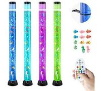 VEVOR Lampe à Bulles 10 Poissons Flottants 120 cm 16 Effets Couleur Télécommande