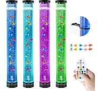 VEVOR Lampe à lave avec 10 poissons nageurs, 100 cm, lampe à bulles, 16 effets de lumière changeant de couleur, télécommande, lumière d'ambiance, veilleuse d'aquarium pour chambre à coucher, salon, dé