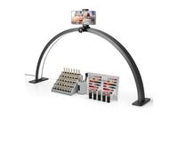 VEVOR Lampe d’Esthéticienne Demi-lune de Table, Lampe LED Arc pour Manucure Extension de Cils 30 W, Luminosité et Température de Couleur Réglables, avec Support de Téléphone, pour Beauté, Sourcils