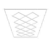 VEVOR Lampe de Garage LED, 14 Carrés, Plafonnier d'Atelier Blanc Froid, 88000 lm, 6500 K, Éclairage de Garage à Faire Soi-même Super Lumineux pour Sous-sol, Entrepôt, Atelier de Beauté Automobile