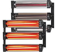 VEVOR Lampe de polymérisation de peinture infrarouge, 3000 W, lampe chauffante à polymérisation, lot de 2, séchage rapide, 120x100 cm², zone de chauffage, cabine de pulvérisation cuisson pour voiture