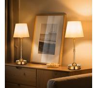 Lampe de Table Sans Fil-VEVOR-2 pcs-Petite Lampe Bureau-Batterie Rechargeable Intégrée 5200 mAh-3 Niveaux Luminosité