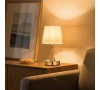 VEVOR Lampe de table sans fil avec batterie rechargeable abat-jour en tissu doré