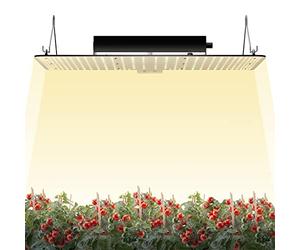 VEVOR Lampe Horticole de Croissance Plantes LED 200 W Panneau Quantum Spectre Complet Haute Performance Étanche IP65 PPFD Diodes Samsung 281B pour Tentes de Culture Intérieur Légumes Plantes Fleures