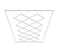 VEVOR Lampes de Garage LED, 14 Carrés, Plafonnier d'Atelier Blanc Froid, 88000 lm, 6500 K, Éclairage de Garage à Faire Soi-même Super Lumineux pour Sous-sol, Entrepôt, Atelier de Beauté Automobile