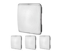 VEVOR Lampes LED d'atelier, lot de 4, plafonniers de garage 150 W 16500 lm 5000 K, 31,5x31,5 cm, montage surface, éclairage de plafond IP65 pour station essence, entrepôt, usine industrielle, magasin
