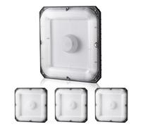VEVOR Lampes LED d'atelier, lot de 4, plafonniers de garage 80 W, 8800 lm 5000 K, 25,4x25,4 cm, montage surface, éclairage de plafond IP65 pour station essence, entrepôt, usine industrielle, magasin