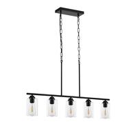 Éclairage D'îlot de Cuisine-VEVOR-5 Lumières-Lampe Suspension Linéaire de Ferme 60 W-Luminaire Réglable pour Salle à Manger