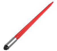 VEVOR Lance à foin, 81 cm, lance à balles de foin carrée, pointe à balle fixation rapide, capacité 612 kg, fourches à balle revêtement rouge, écrou hexagonal manchon pour seaux, tracteurs, chargeurs