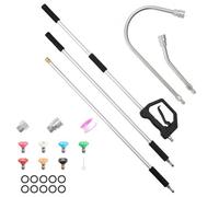 VEVOR Lance Télescopique pour Nettoyeur Haute Pression 2,775 m Baguette de Pulvérisation Télescopique 3 Sections pour Nettoyage de Gouttières en Hauteur, avec Rallonges, 7 Buses, Adaptateur, 275 bar