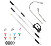 VEVOR Lance Télescopique pour Nettoyeur Haute Pression 2,775 m Baguette de Pulvérisation Télescopique 3 Sections pour Nettoyage de Gouttières en Hauteur, avec Rallonges, 7 Buses, Adaptateur, 275 bar