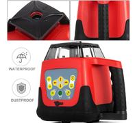 VEVOR Laser rotatif rouge - autonivelant, laser rotatif automatique à 360° avec faisceau rouge, récepteur, télécommande inclus