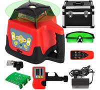 VEVOR Laser rotatif vert - autonivelant, laser rotatif automatique à 360° avec faisceau vert, récepteur, télécommande inclus