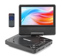 VEVOR Lecteur DVD portable voiture écran HD pivotant 178 mm autonomie 4 heures