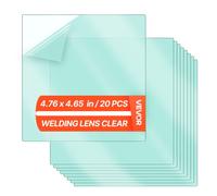 VEVOR Lentille de Protection Extérieure pour Casque de Soudage, 20 PCS, Verre de Protection Transparent 121 x 118 mm Compatible avec Casques de Soudage à Obscurcissement Automatique VEVOR CRIUS/METIS
