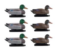 VEVOR Leurres de Canard 6PCs, Appelant Canard Colvert Flottant Réaliste, Forme de Chasse à la Sauvagine, en XPE Résistant aux Chocs et Silencieux, pour Piscine, Étang, Lac, Jardin, Décoration de Cour