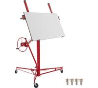 VEVOR Lève-plaques à roulettes, 16 pieds de levage Sheetrock, capacité de charge de 150 livres, outil de levage de plaques, matériel en acier avec bras télescopique et 3 roues verrouillables, dimensio