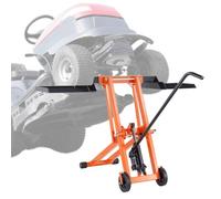 VEVOR Lève Tondeuse Autoportée avec Grande Capacité de Charge 225 kg, Cric pour Tracteur-tondeuse Hydraulique, Élévateur pour Tondeuse à Gazon Mobile et Réglable, Pour Entretien, Jardin, Orange