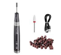 VEVOR Lime à ongles électrique sans fil, 30000 tr/min, ponceuse à ongles rechargeable de manucure et pédicure portable avec 50 bandes de ponçage pour élimination peaux mortes, surface ongles lisse