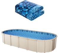 VEVOR Liner ovale pour piscine, 914x457x120 cm, couverture intérieure d'épaisseur standard, résistant à l'usure, retenant l'eau, adapté aux bassins avec une hauteur de paroi de 132 cm