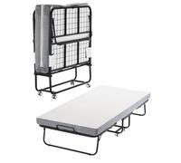VEVOR Lit d'appoint, 96,5 x 190 cm, lit pliant avec matelas 10 cm, lit jumeau pliable portable avec cadre en métal robuste et matelas en mousse à mémoire de forme, lit rabattable pour adultes, invités