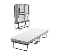 VEVOR Lit d'Appoint Pliant 79 x 190 cm, Taille Jumeau, avec Cadre en Métal Robuste et Matelas en Mousse à Mémoire de Forme de 10 cm d’Épaisseur, Portable, pour Adultes, Invités, Maison, Camping