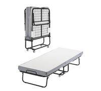 VEVOR Lit d'Appoint Pliant 79 x 190 cm, Taille Jumeau, avec Cadre en Métal Robuste et Matelas en Mousse à Mémoire de Forme de 10 cm d’Épaisseur, Portable, pour Adultes, Invités, Maison, Camping