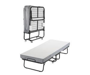 VEVOR Lit d'Appoint Pliant 79 x 190 cm, Taille Jumeau, avec Cadre en Métal Robuste et Matelas en Mousse à Mémoire de Forme de 12,5 cm d’Épaisseur, Portable, pour Adultes, Invités, Maison, Camping