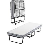 VEVOR Lit d'Appoint Pliant 81×190cm Avec Cadre en Métal et Matelas en Mousse Taille Jumeau Blanc