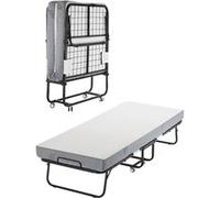 VEVOR Lit d'Appoint Pliant 79 x 190 cm, Taille Jumeau, avec Cadre en Métal Robuste et Matelas en Mousse à Mémoire de Forme de 12,5 cm d’Épaisseur, Portable, pour Adultes, Invités, Maison, Camping