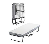 VEVOR Lit d'appoint pliant 79 x 190 cm – cadre métal robuste, matelas mousse à mémoire 10 cm