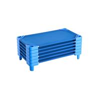 VEVOR Lit de sieste empilable portable pour tout-petits 102 x 57 cm 6 pcs bleu