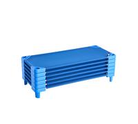 VEVOR Lit de sieste empilable pour tout-petits – 6 pcs, 130×57 cm, bleu