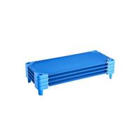 VEVOR Lit de sieste empilable portable pour tout-petits 130 x 57 cm 4 pcs bleu