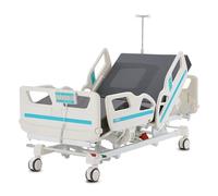 VEVOR Lit d'hôpital entièrement électrique, 5 fonctions, lit médical pour soins intensifs, 250 kg, position chaise cardiaque, Trendelenburg/Trendelenburg inversé, roues verrouillables, pour domicile