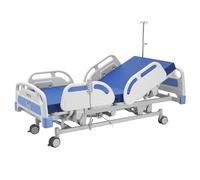 VEVOR Lit Médicalisé Entièrement Électrique 5 Fonctions Lit Hôpital Charge 250 kg pour Soins Domicile Hôpital, Trendelenburg et Trendelenburg Inversée, roulettes Verrouillables, Matelas Haute Densité