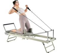 VEVOR Reformer Pilates Pliable, Machine d'Entraînement Pilates Charge 181,44 kg, Lit avec Double Résistance, Ressort et Cordon, Kit Réformateur pour Utilisateurs Avancés et Débutants, Gym Domicile